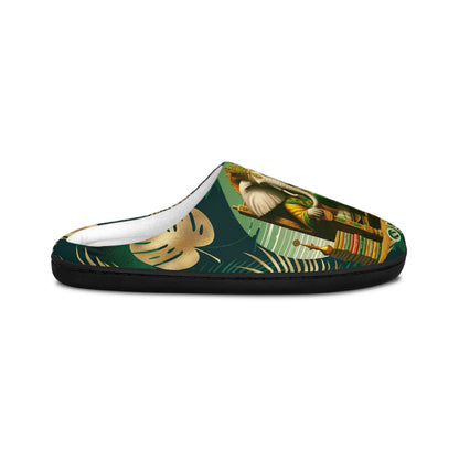 Orunla "golden wisdom" stylish orisha based comfy indoor slippers, Orunla IFA elephant and books SLIPPERS. GIFT for devotee