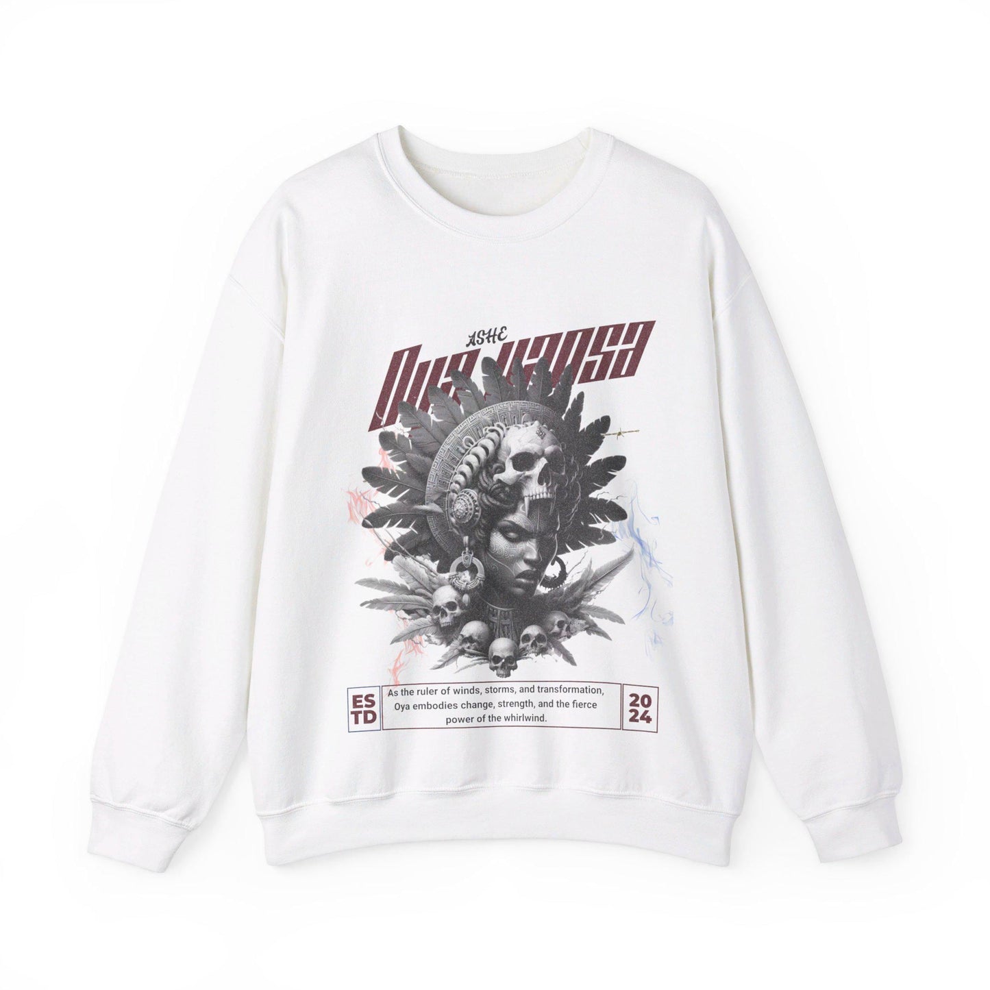 Orisha Oya Yansá “Marble Royalty” Sweatshirt – Ruler of Storms | Gift for Devotee or Godparent