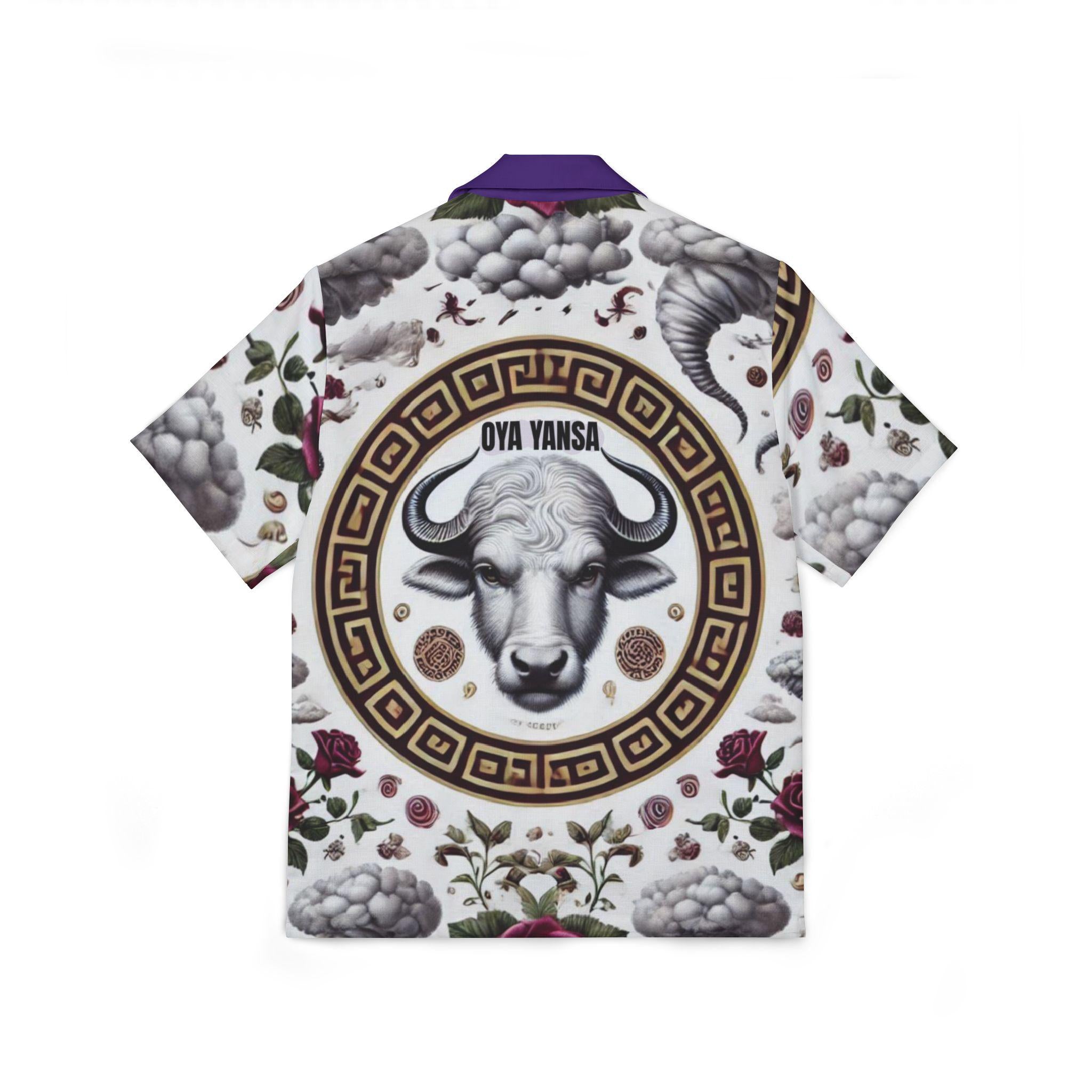 Orisha Oya Yansa Hawaiian Style Button Down Shirt - Gift for Devotee or Godparent