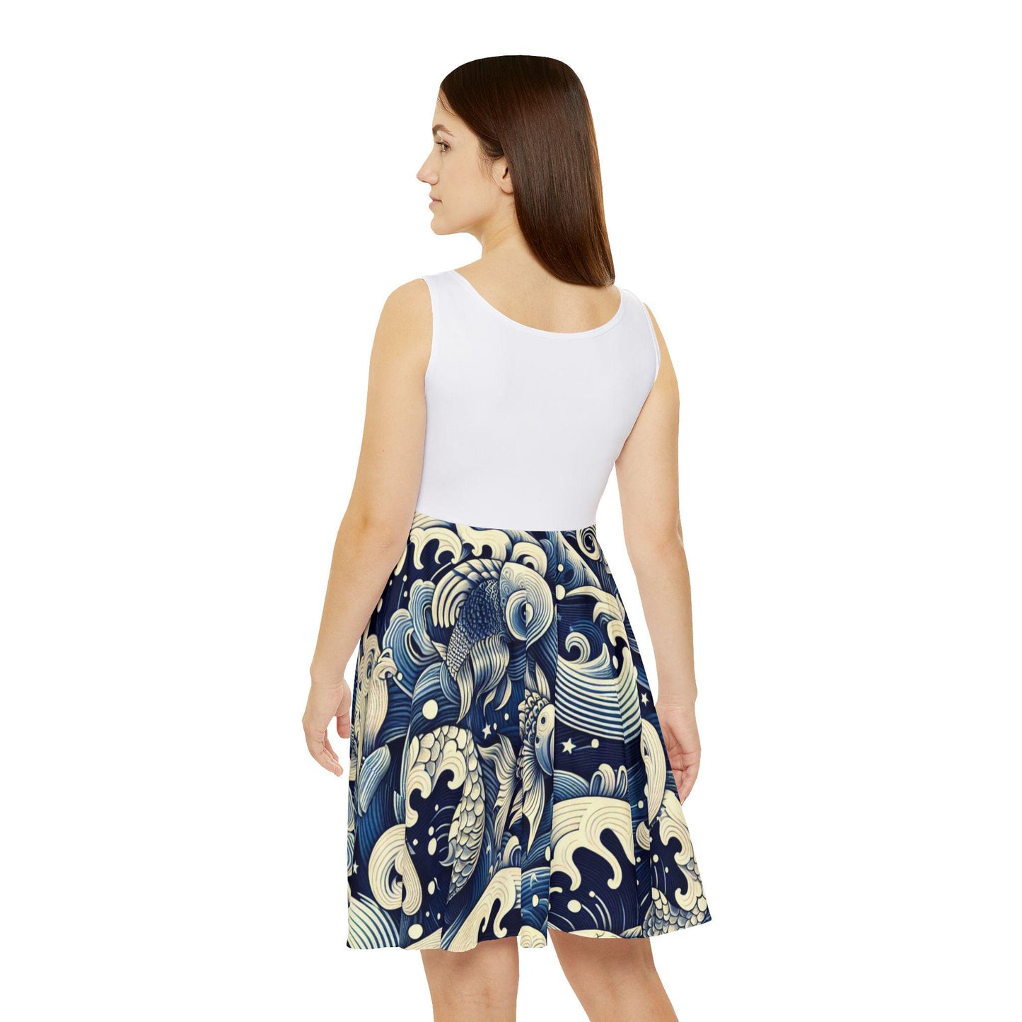 Maferefun YEMAYA Summer Skater Style Dress!Gift for Devotee or Godparent! Lucumi Based Yemaya Dress