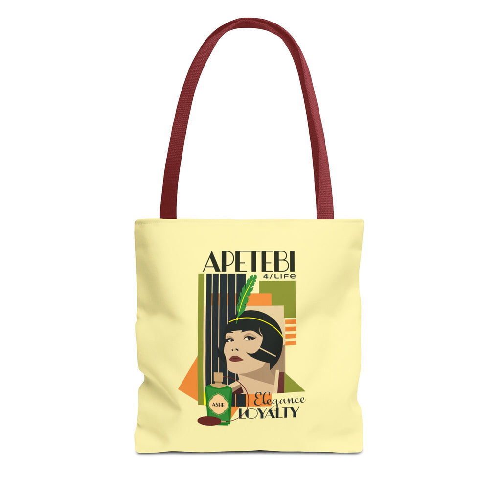APETEBI "Elegance and Loyalty"  Art deco style Tote Bag!! Ladies APETEBI for life, Ashe on the go Tote BAG!!