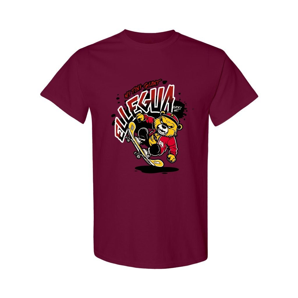 Orisha ELLEGUA "my tiny giant" cute bear on skateboard urban style T-shirt!! Eshu ELLEGUA unisex tshirt