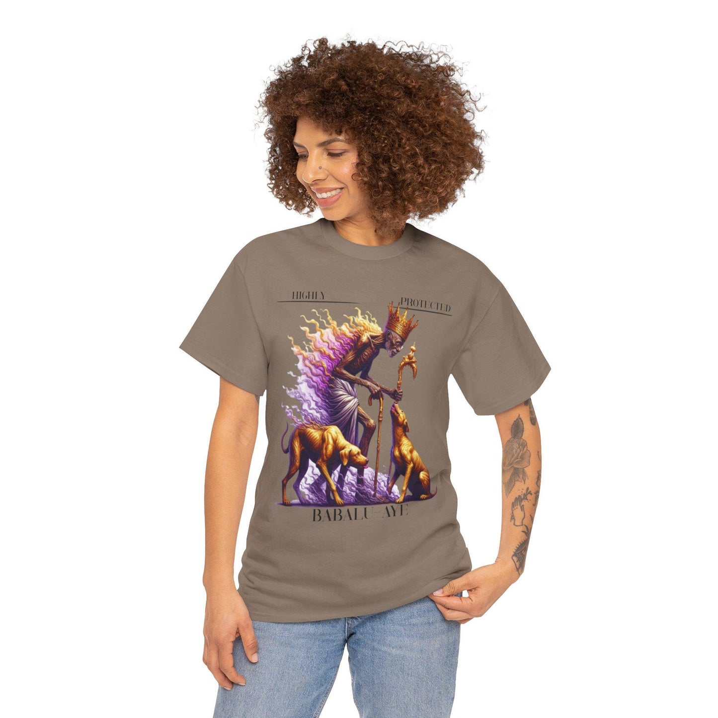 Highly Protected BABALU AYE Orisha Graphic Tshirt , gift for godparent or devotee!