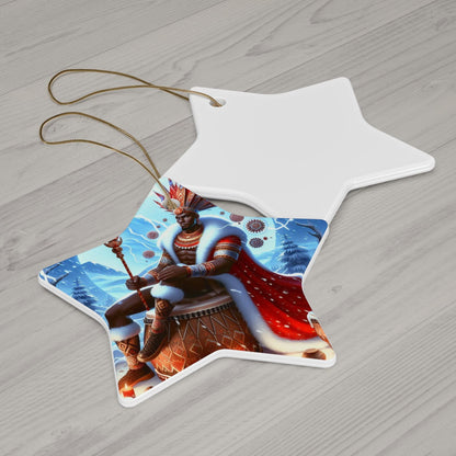 Orisha CHANGO Winter themed ornament!  Orisha Based Holiday Ornament! gift for devotee or godparent!