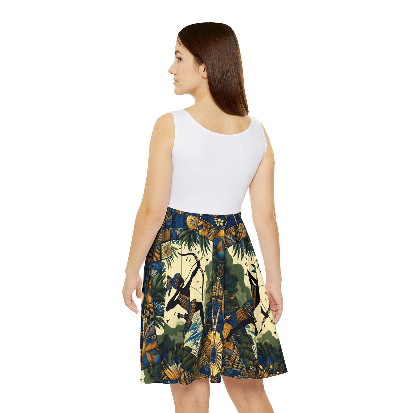 Maferefun OCHOSI Summer Skater Style Dress! Gift for Devotee or Godparent! Lucumi based Ochosi Ladies Dress!