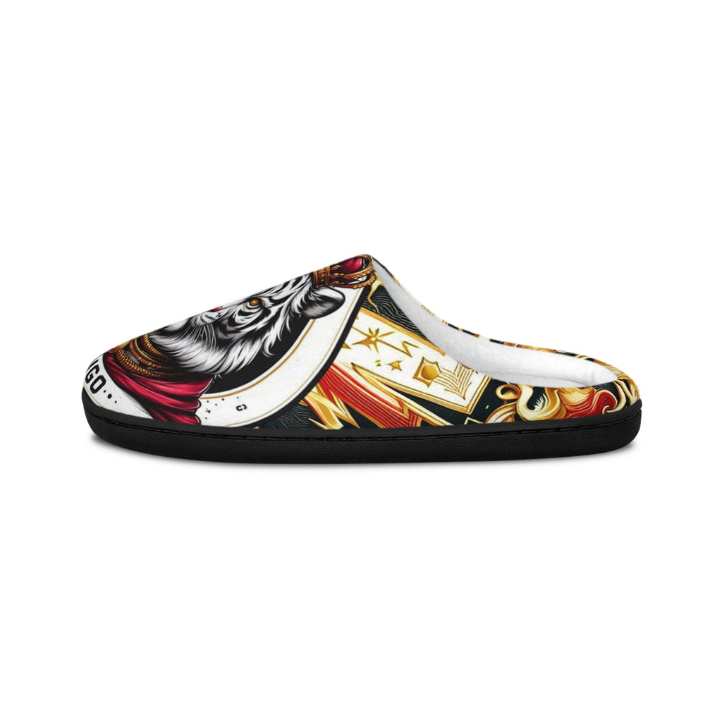 Orisha CHANGO "King Tiger" Stylish Comfy Indoor Slippers,  Kawosile Chango Tiger Slippers,Gift for devotee or godparent!