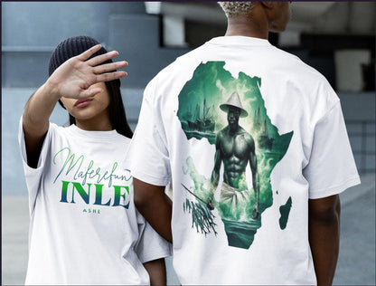 Maferefun INLE *A Royal Fisherman* In Africa Tshirt,Ashe INLE tee, Gift for devotee or GodParent!