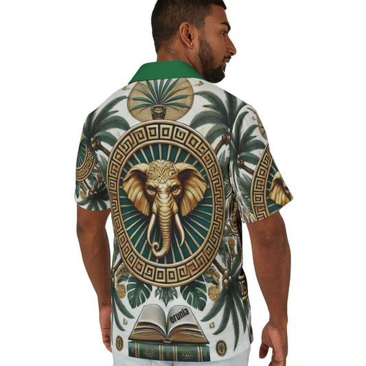 Orisha Orunla Hawaiian Style Button Down Shirt - Gift for Devotee or Godparent