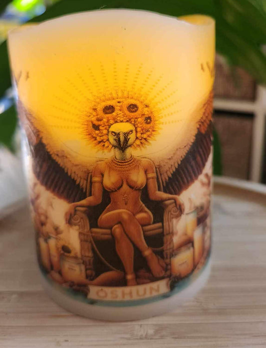 LED Orisha Candles – Choose Your Orisha – Spiritual Light-Up Decor for Altar or Ritual Use! Gift for Devotee or GodParents! VARIETY