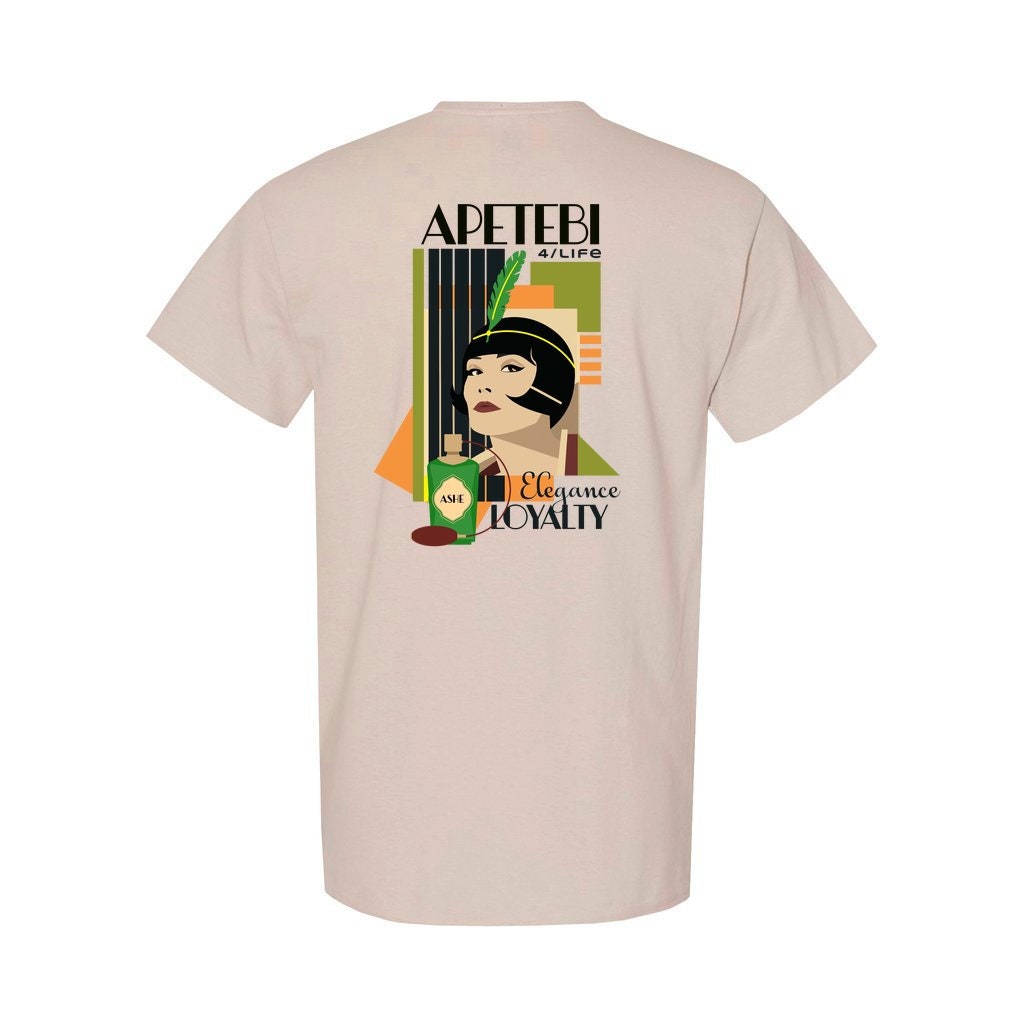 APETEBI "Loyalty and Elegance" Art deco Style Tshirt. Apetebi for Life Ashe Tee. Apetebi Orunla ladies tshirt