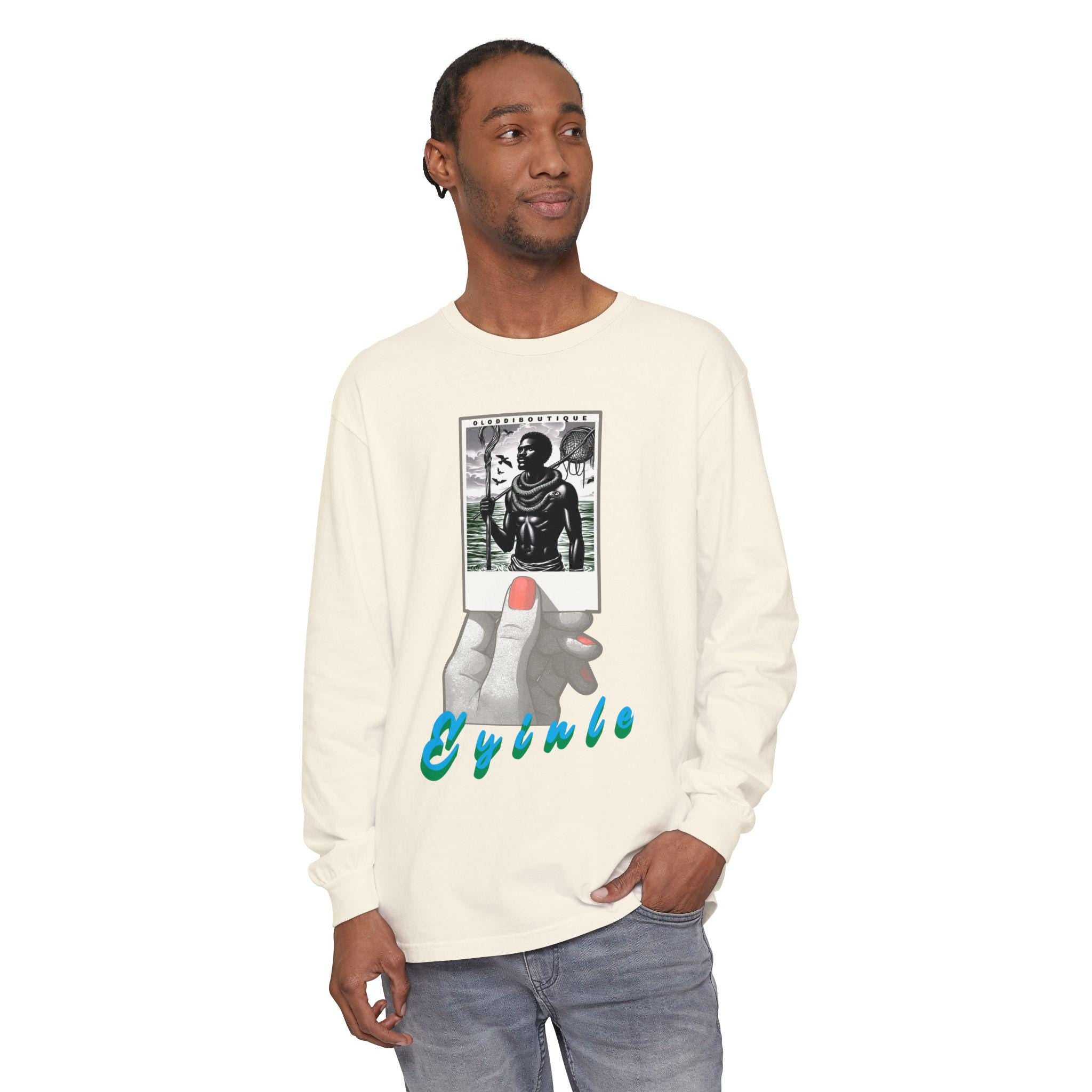 Polaroid Erinle (Eyinle) Long Sleeve Tee for Devotee & Godparent! Orisha Polaroid Collection