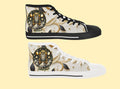 Orisha OBATALA "Calming Whites" High Top Sneakers! Gift for Devotee or godparent! Stylish Spiritual Footwear!