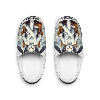 Orisha OBATALA "wise owl"  Stylish Comfy indoor Slippers, omo obatala, Gift for Devotee or Godparent slippers!!