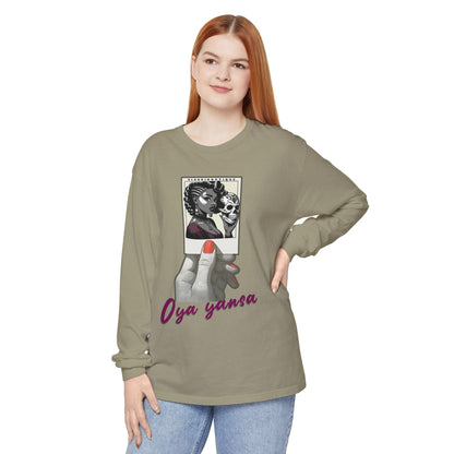 Polaroid Oya Long Sleeve Tee for Devotee & Godparent, Orisha Polaroid Collection