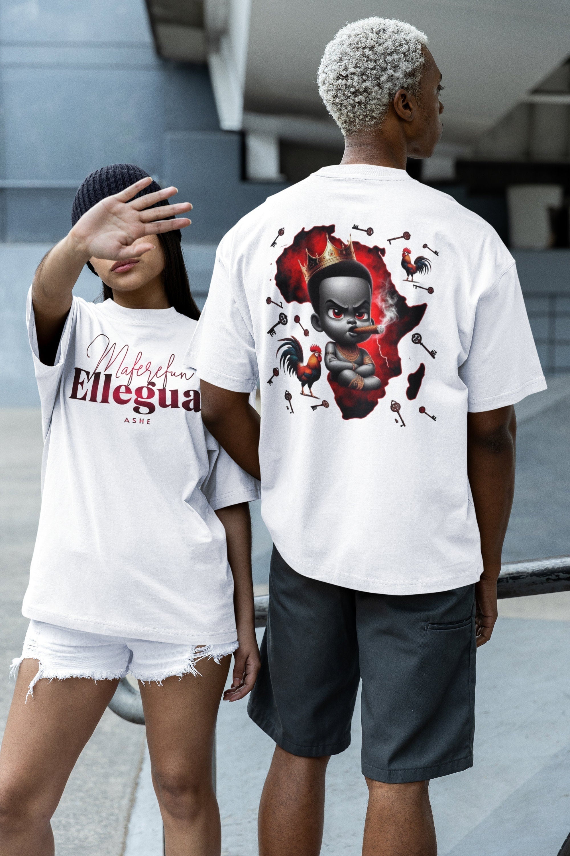 Maferefun ELLEGUA *A King in Africa* tshirt , Ashe Ellegua tee, Gift for devotee or godparent, omo ellegua!