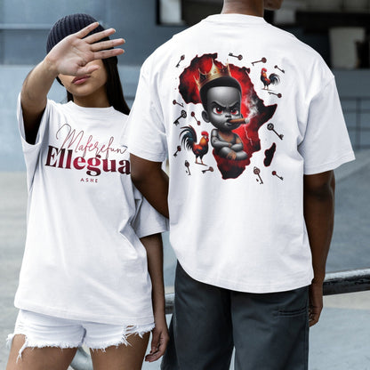 Maferefun ELLEGUA *A King in Africa* tshirt , Ashe Ellegua tee, Gift for devotee or godparent, omo ellegua!