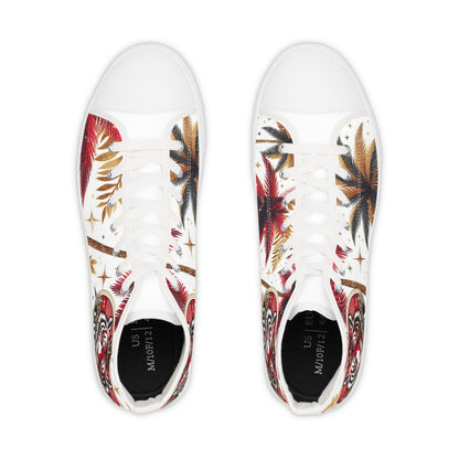 Orisha CHANGO Inspired High Top Stylish Sneakers! gift for Devotee of Godparent!