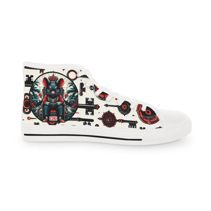 Orisha ESHU inspired "KEY HOLDER" High Top Sneakers! Gift for devotee or godparent! Stylish Orisha based Footwear/Sneakers