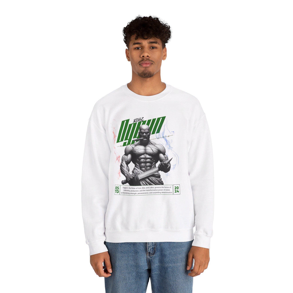 Orisha Oggun Marble Royalty Sweatshirt - Ruler of Iron | Gift for Devotee or Godparent