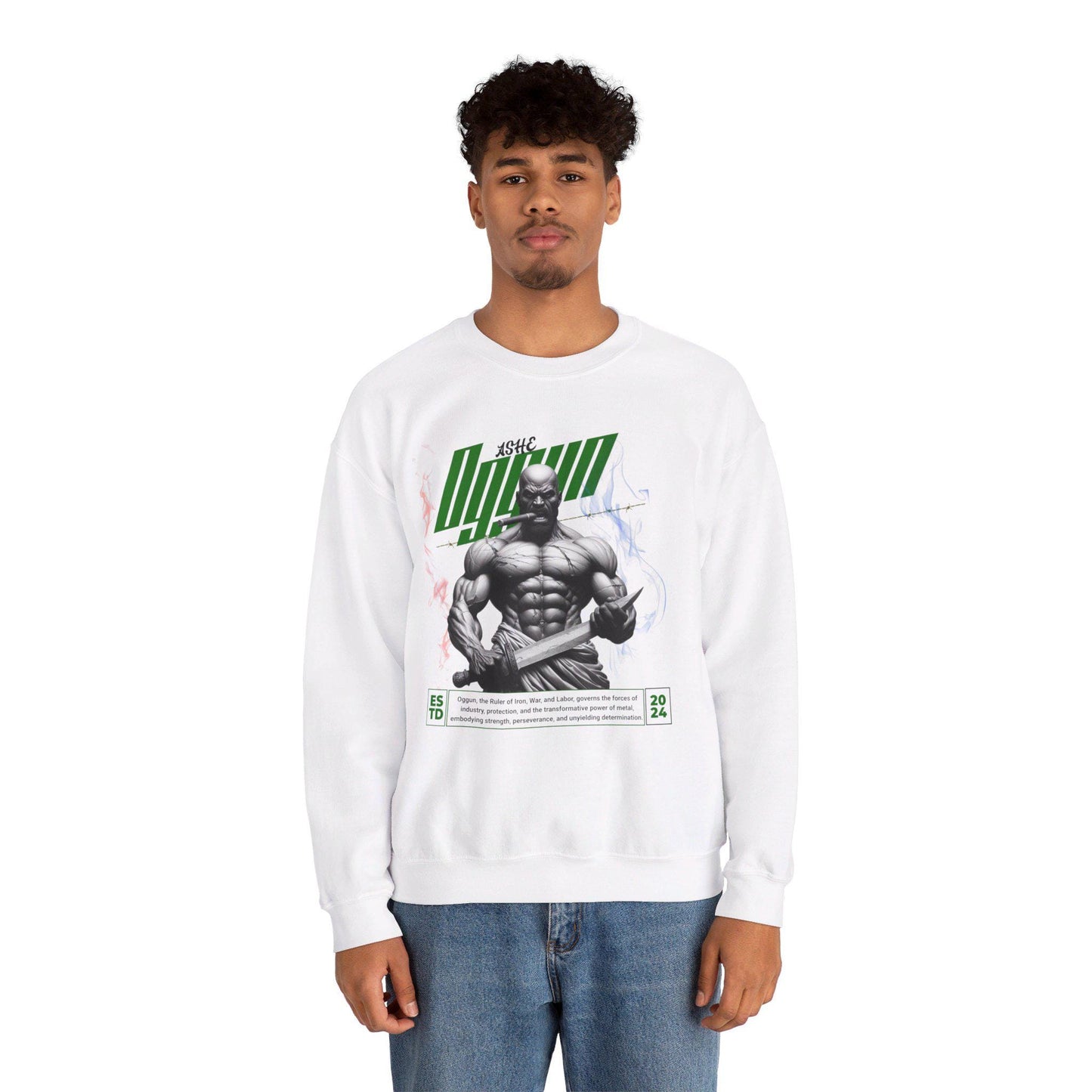 Orisha Oggun Marble Royalty Sweatshirt - Ruler of Iron | Gift for Devotee or Godparent