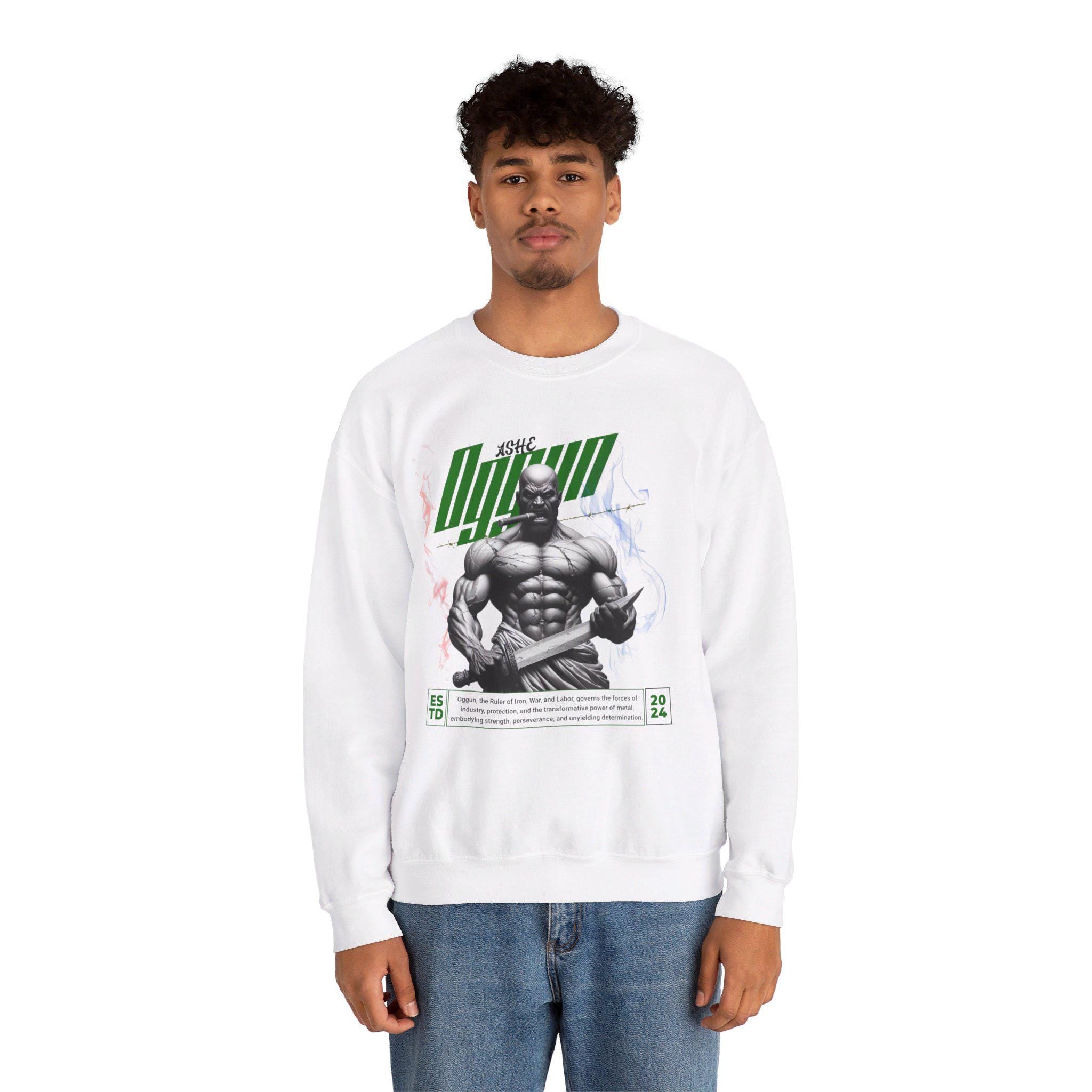 Orisha Oggun Marble Royalty Sweatshirt - Ruler of Iron | Gift for Devotee or Godparent