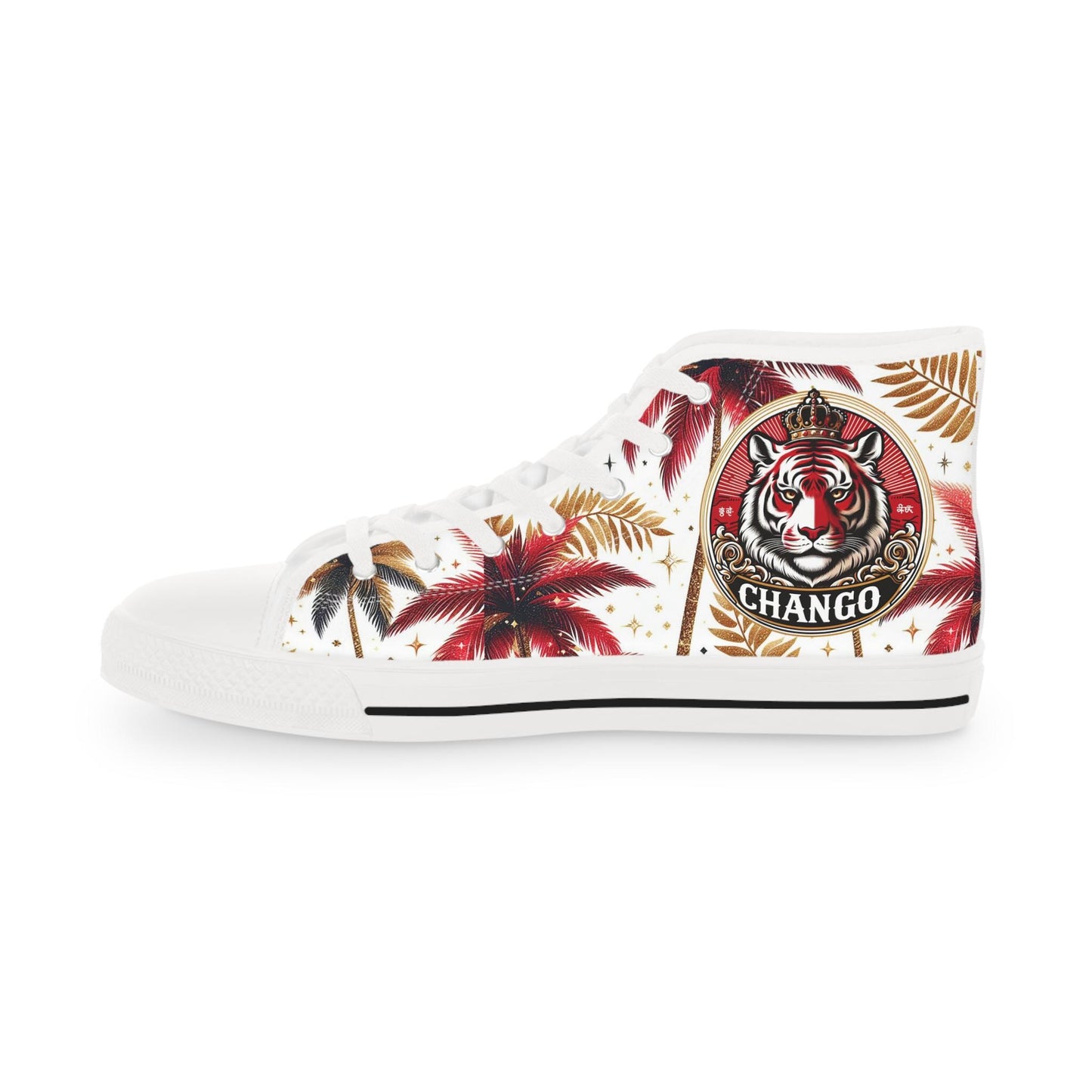 Orisha CHANGO Inspired High Top Stylish Sneakers! gift for Devotee of Godparent!