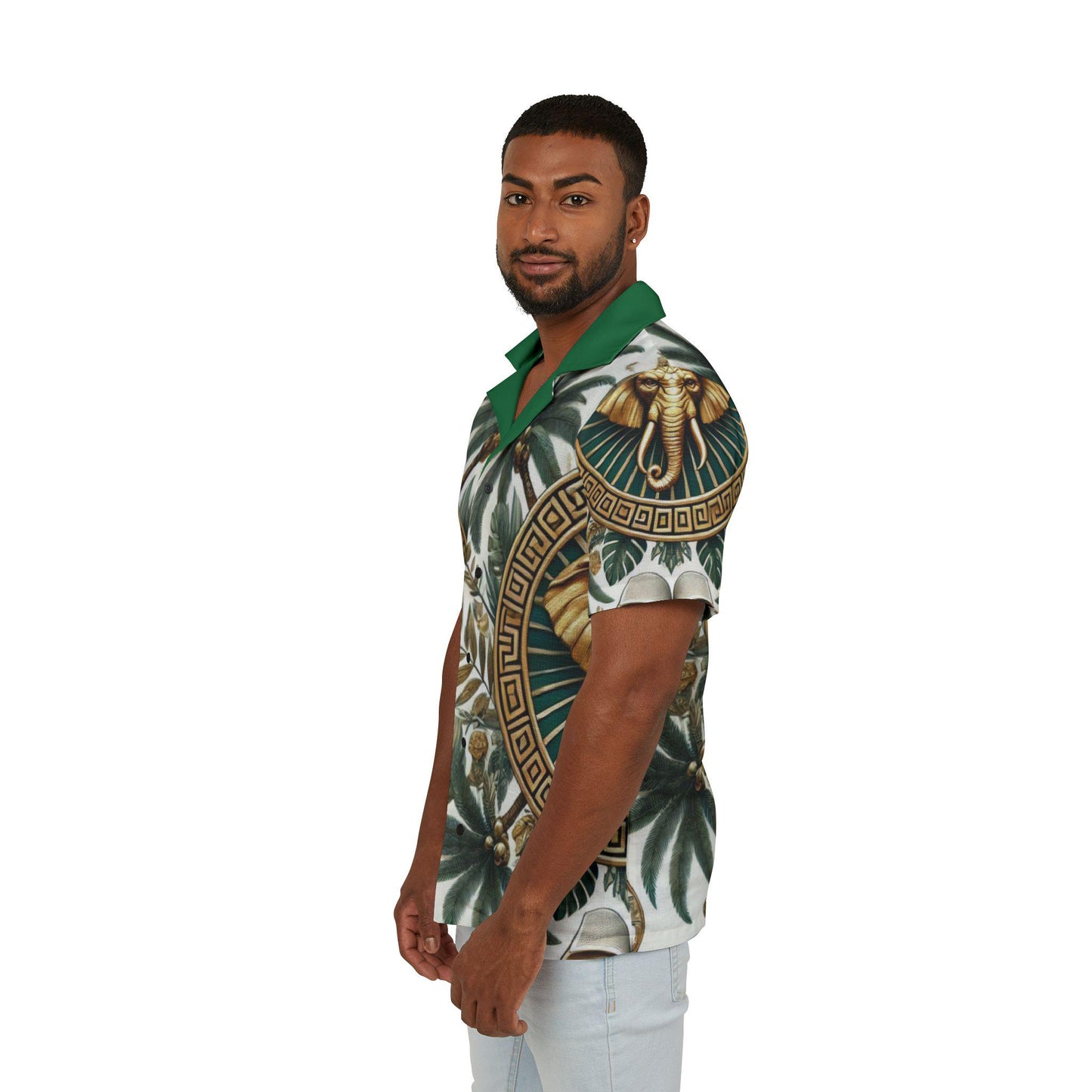Orisha Orunla Hawaiian Style Button Down Shirt - Gift for Devotee or Godparent