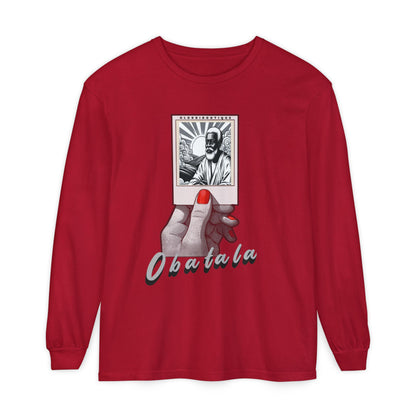 Polaroid Obatala Long Sleeve Tee for Devotee & Godparent ! Orisha Polaroid Collection