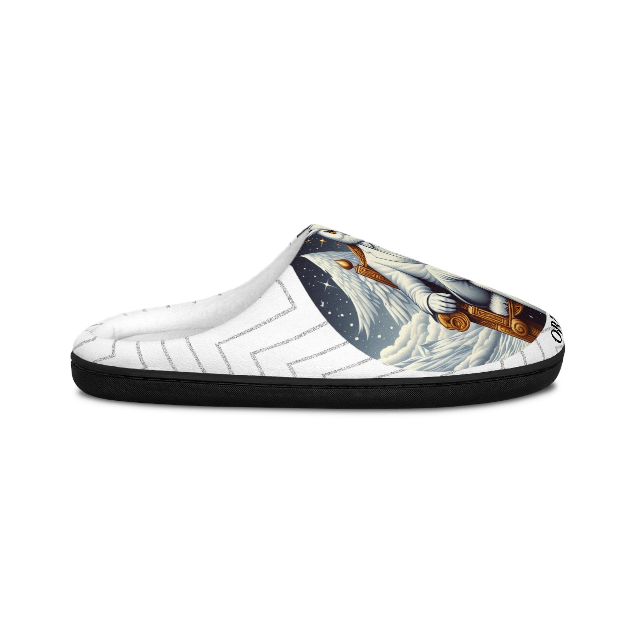 Orisha OBATALA "wise owl"  Stylish Comfy indoor Slippers, omo obatala, Gift for Devotee or Godparent slippers!!