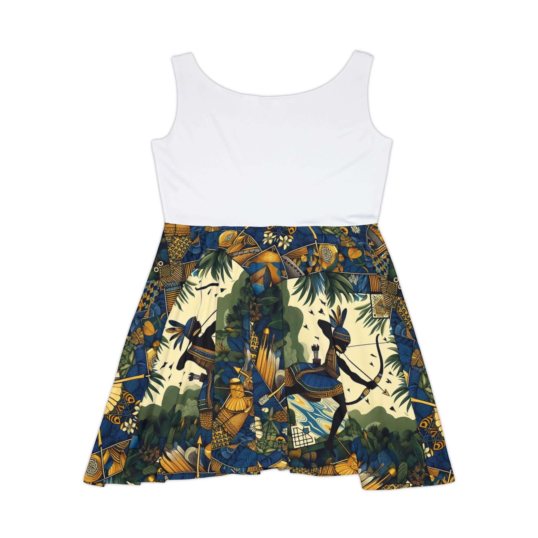 Maferefun OCHOSI Summer Skater Style Dress! Gift for Devotee or Godparent! Lucumi based Ochosi Ladies Dress!