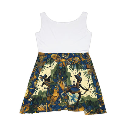 Maferefun OCHOSI Summer Skater Style Dress! Gift for Devotee or Godparent! Lucumi based Ochosi Ladies Dress!