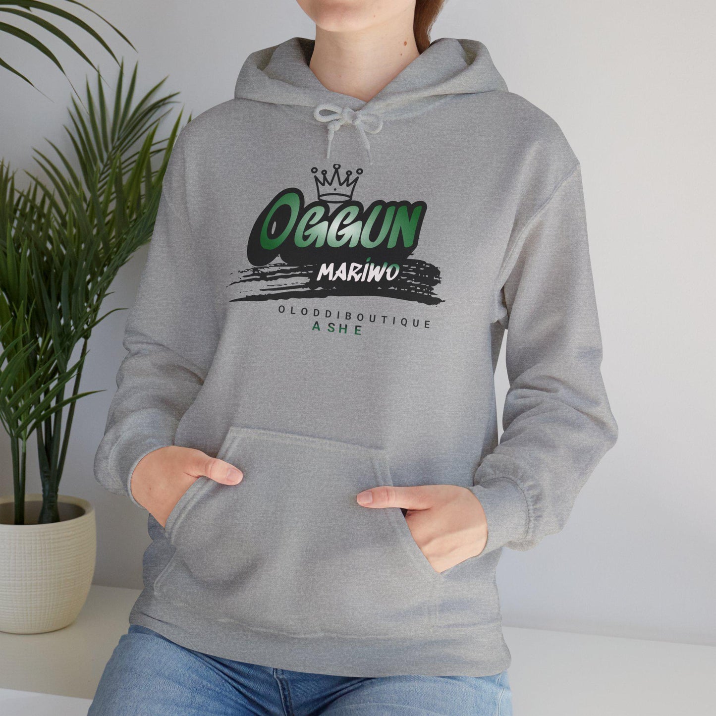 Oggun MARIWÓ, Orisha inspired Unisex Hoodie!! Gift for devotee or Godparent! Omo OGGUN hoodie!