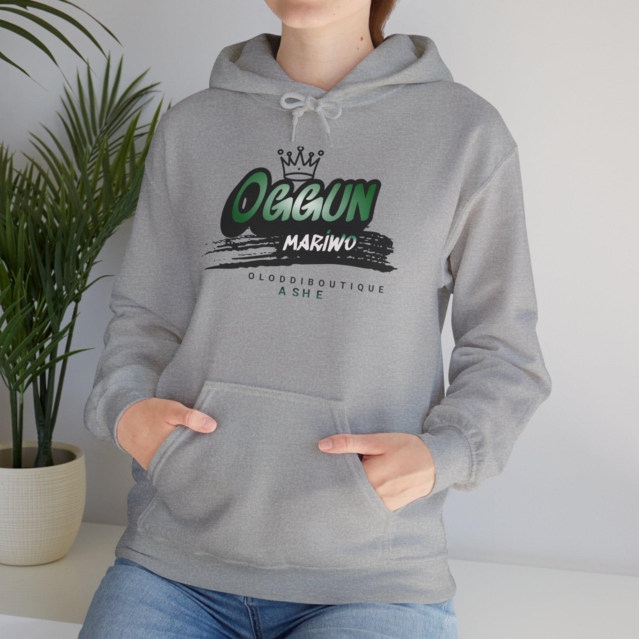 Oggun MARIWÓ, Orisha inspired Unisex Hoodie!! Gift for devotee or Godparent! Omo OGGUN hoodie!