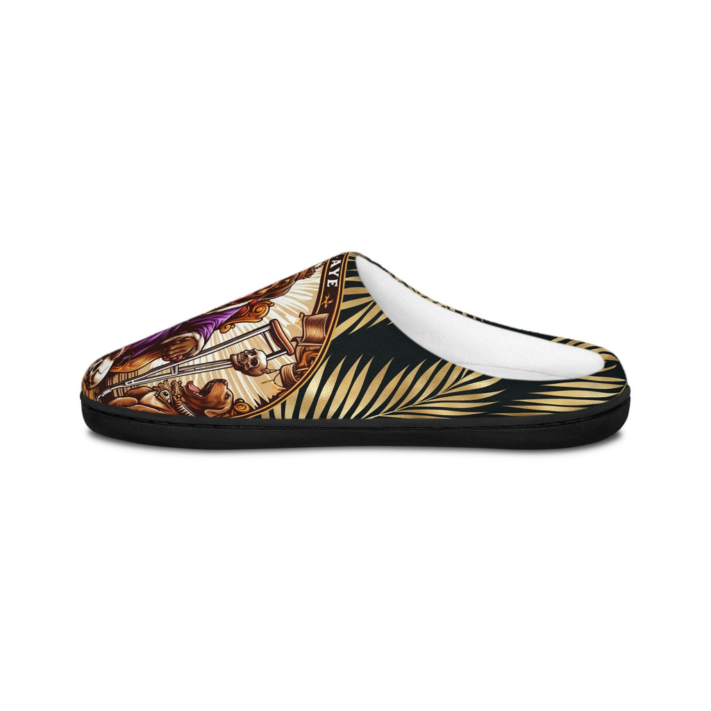 Orisha BABALU AYE " Royal Healer" stylish comfy indoor Slippers, Gift for devotee or godparent!