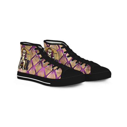 Babalu Aye-inspired sneakers! Gift for devotee or Godparents! san lazaro high top sneakers!