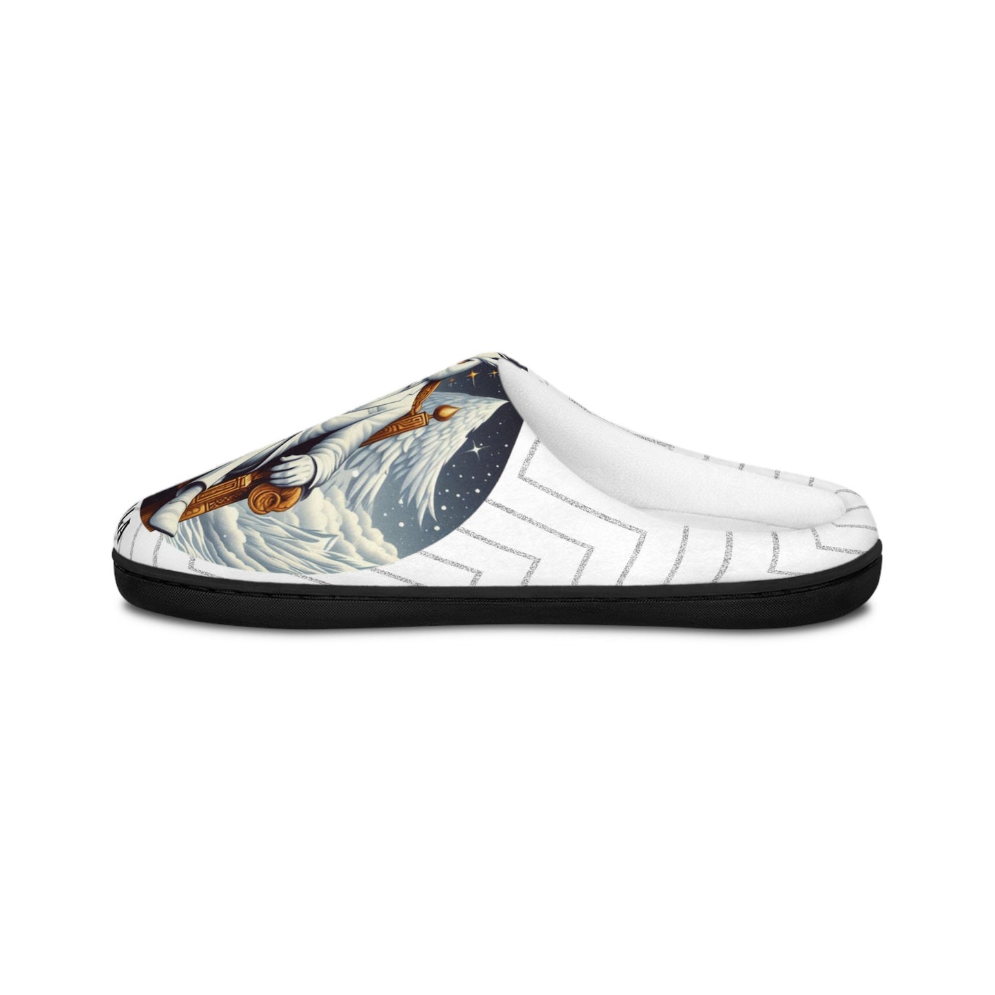 Orisha OBATALA "wise owl"  Stylish Comfy indoor Slippers, omo obatala, Gift for Devotee or Godparent slippers!!