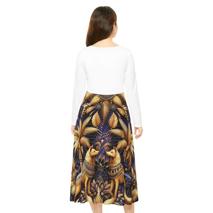 Maferefun "BABALU AYE" Long Sleeve Dress! Gift for Devotee or GodParent! Fall/Winter Lucumi Tradition Inspired Dress!