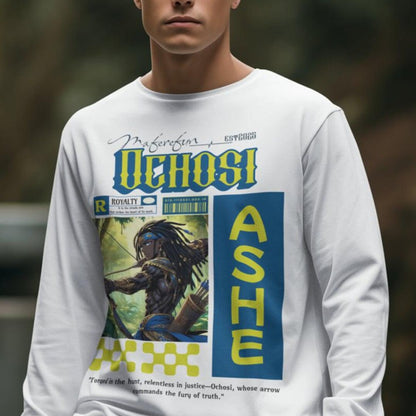 ANIME inspired Orisha OCHOSI Long Sleeve Tshirt! Gift For Devotee or Godparent!