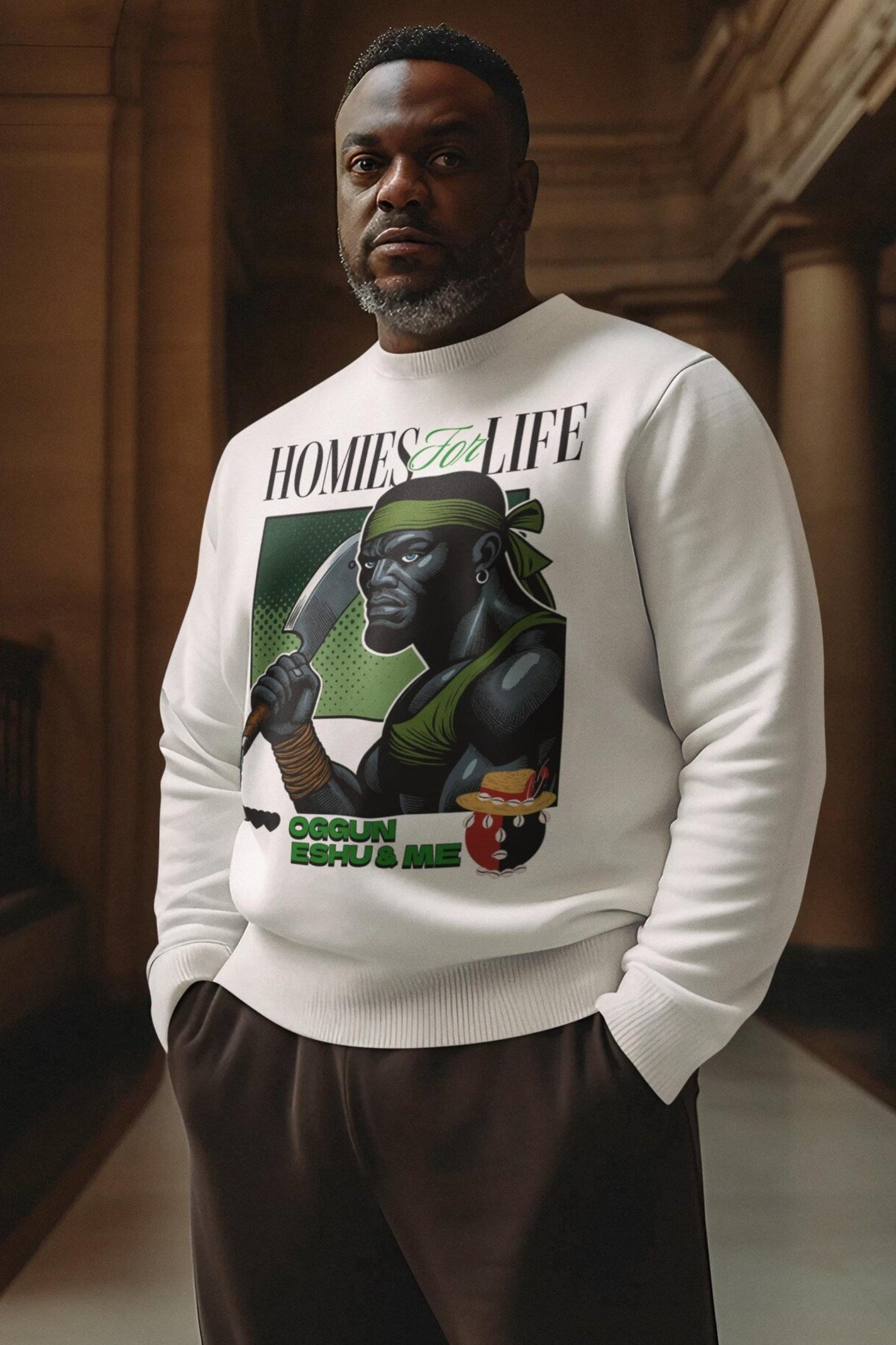 Homies for Life, OGGUN, ESHU and Me Sweatshirt, Gift for Godparent or Devotee!