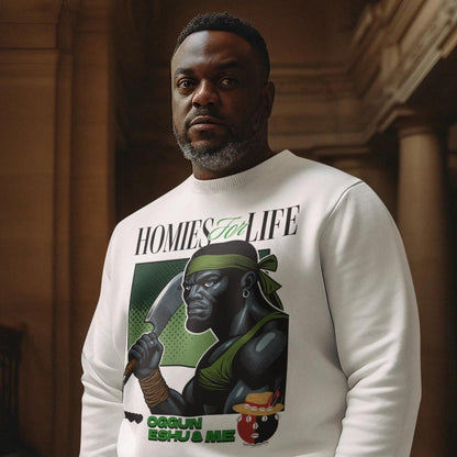 Homies for Life, OGGUN, ESHU and Me Sweatshirt, Gift for Godparent or Devotee!